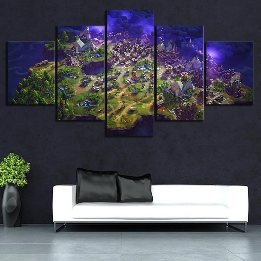 game map fortnite gaming leinwandbilder kunstdrucke rahmen