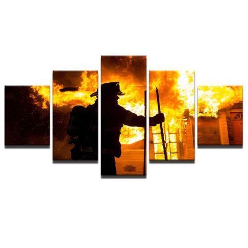 hero firefighter career leinwandbilder kunstdrucke rahmen