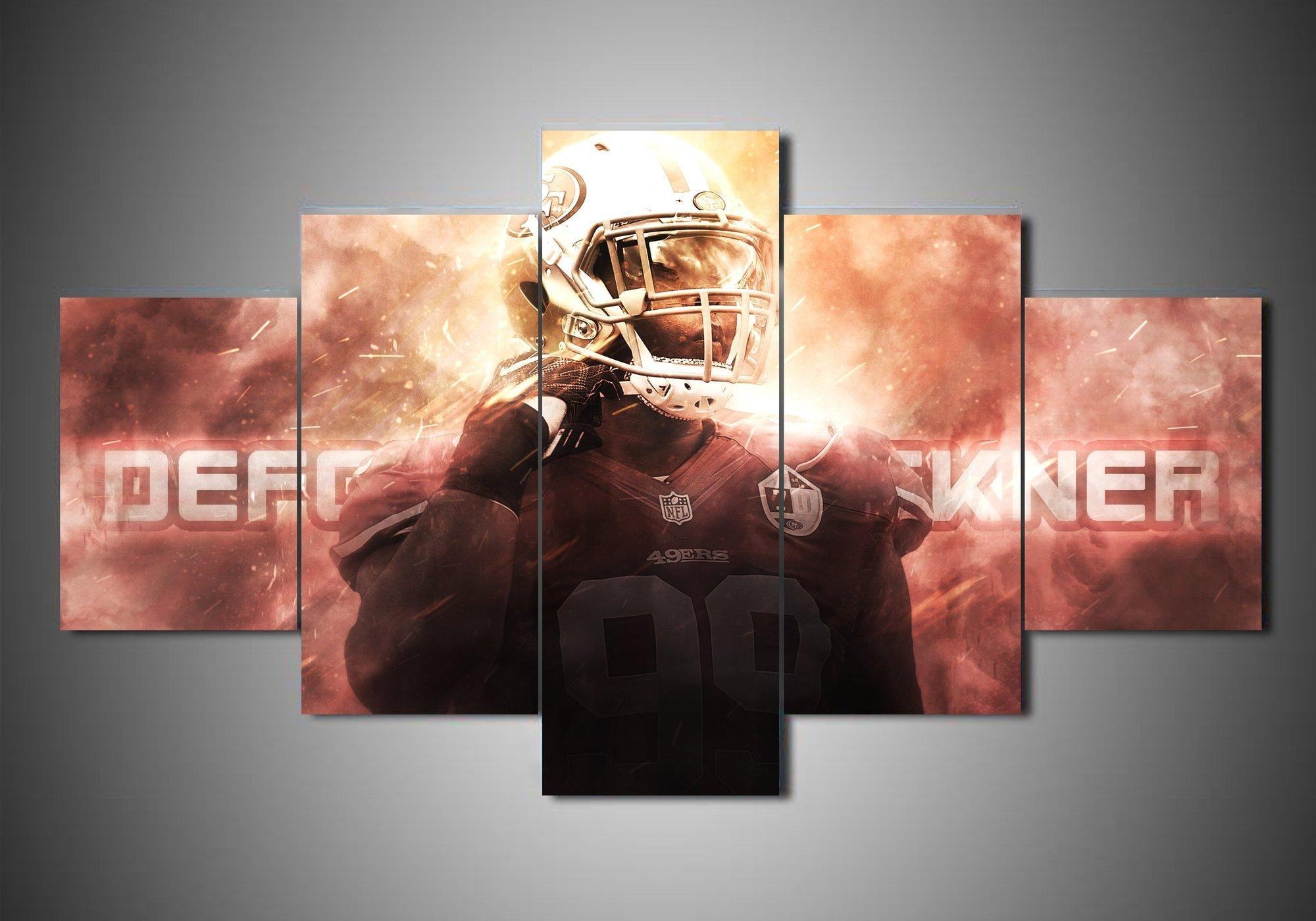 san francisco 49ers deforest buckner sport leinwandbilder kunstdrucke rahmen
