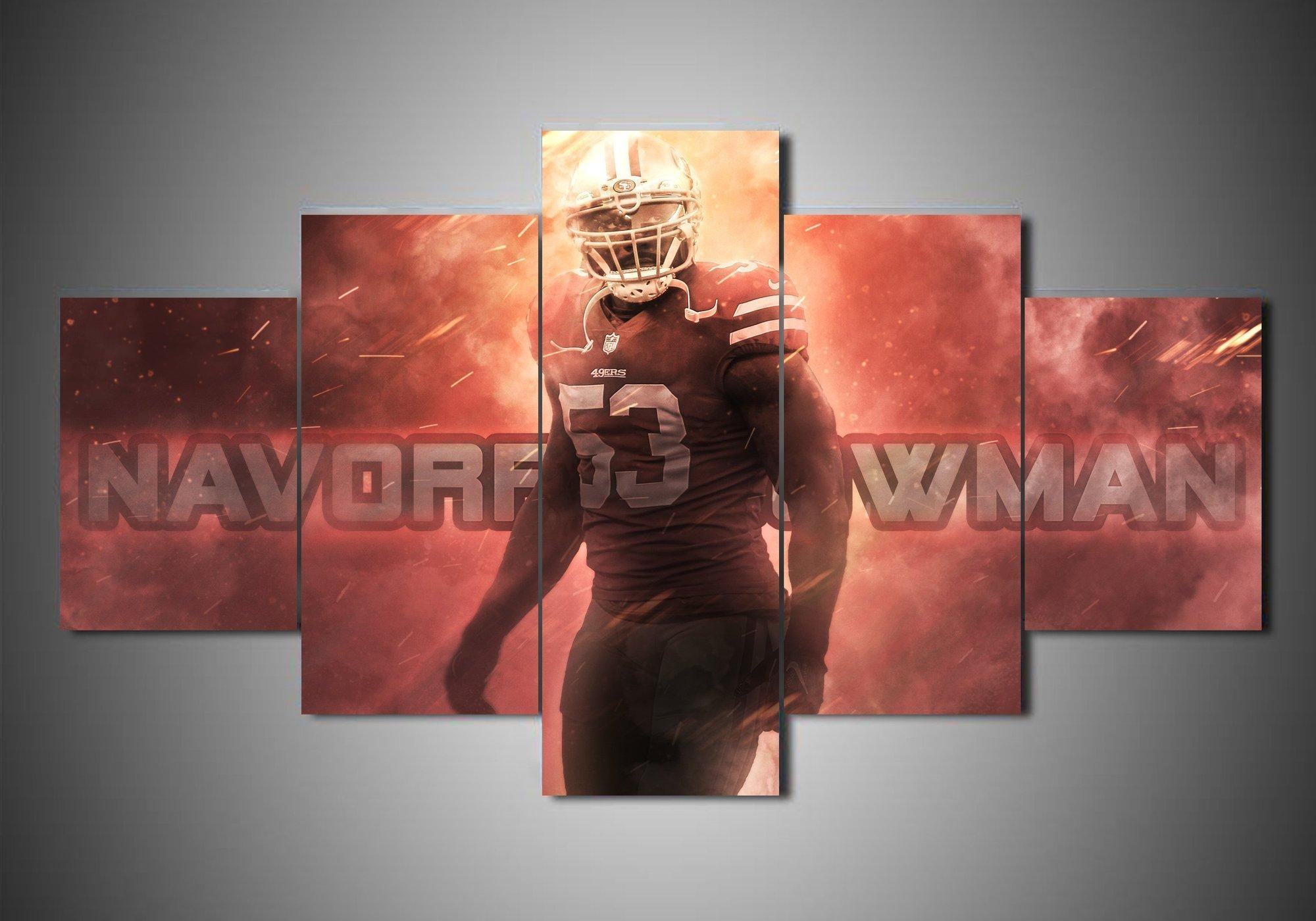 san francisco 49ers navorro bowman sport leinwandbilder kunstdrucke rahmen