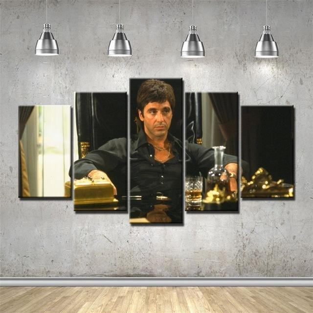 scarface tony montanas back movie leinwandbilder kunstdrucke rahmen