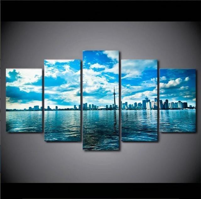 toronto lake blue sky city nature leinwandbilder kunstdrucke rahmen