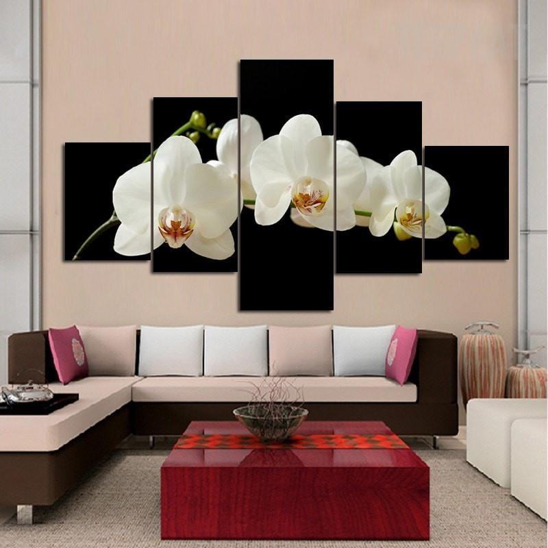 white orchid flowers nature leinwandbilder kunstdrucke rahmen