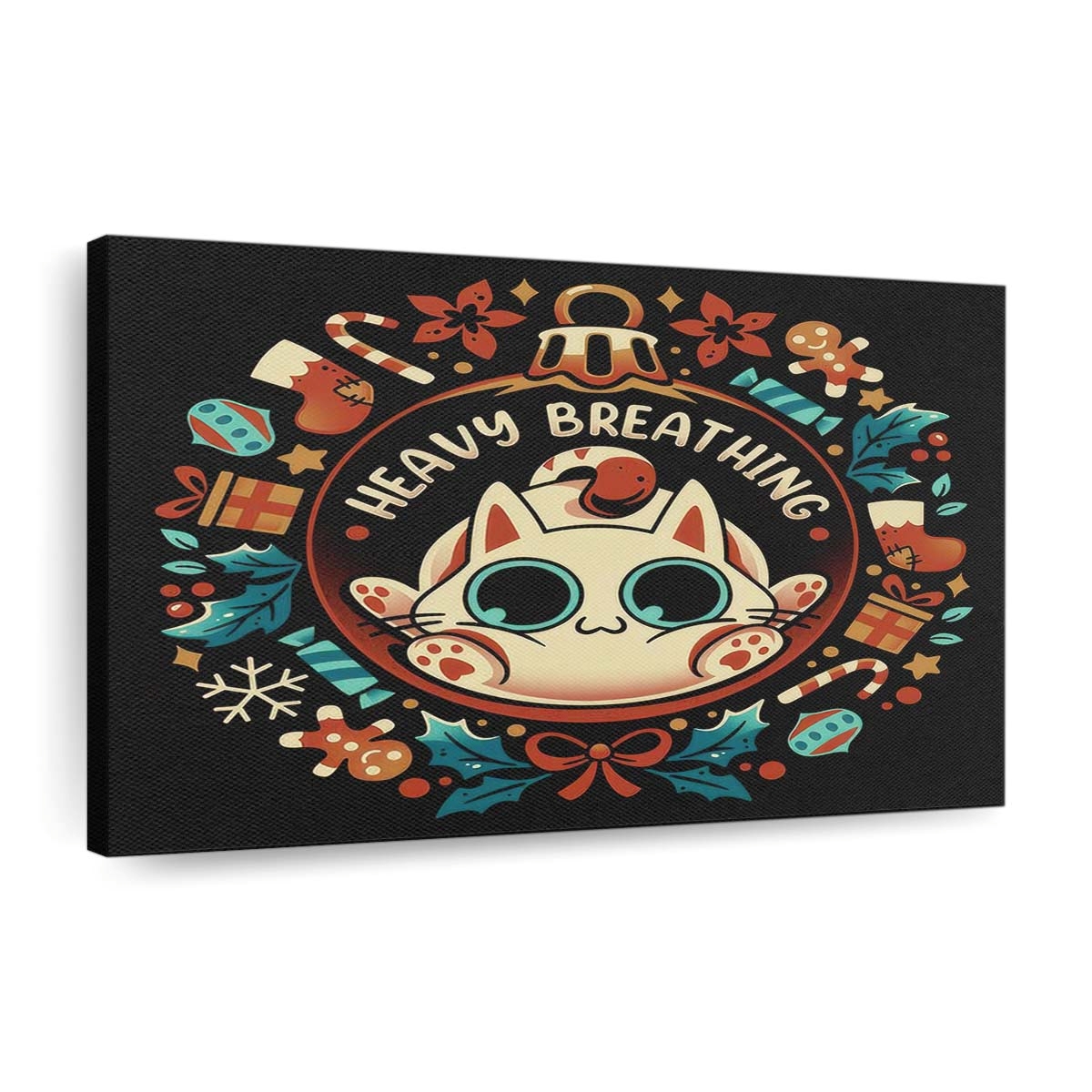 Katzensichere Weihnachten Leinwandbilder - Wanddeko cat proof christmas standard v2