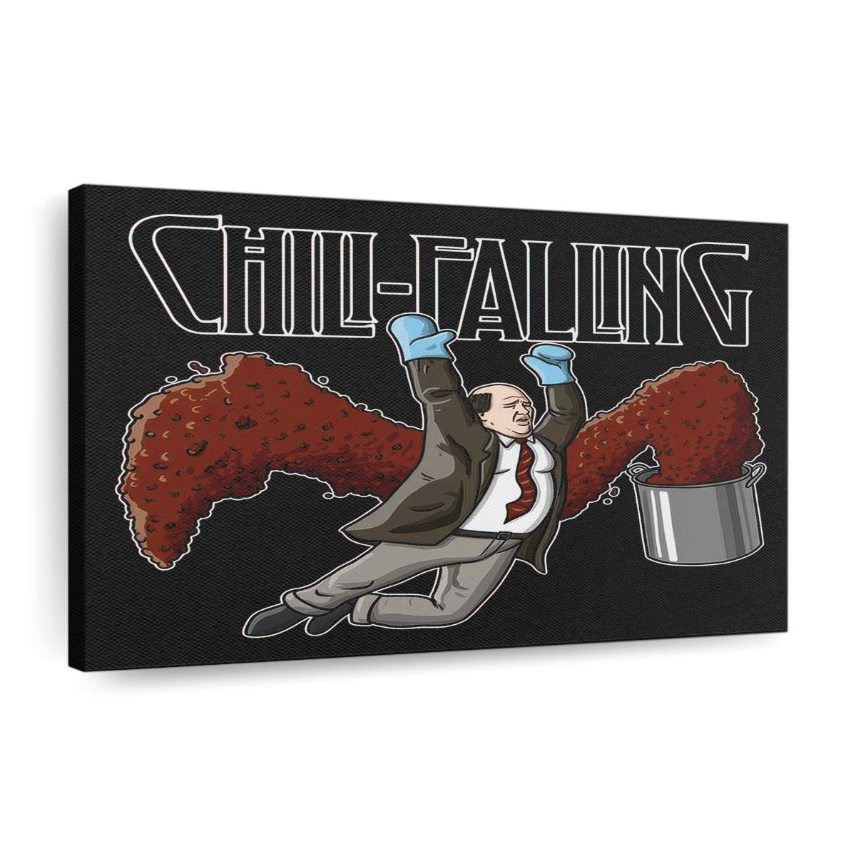 Fallendes Chili Leinwandbilder - Wanddeko chili falling standard v2