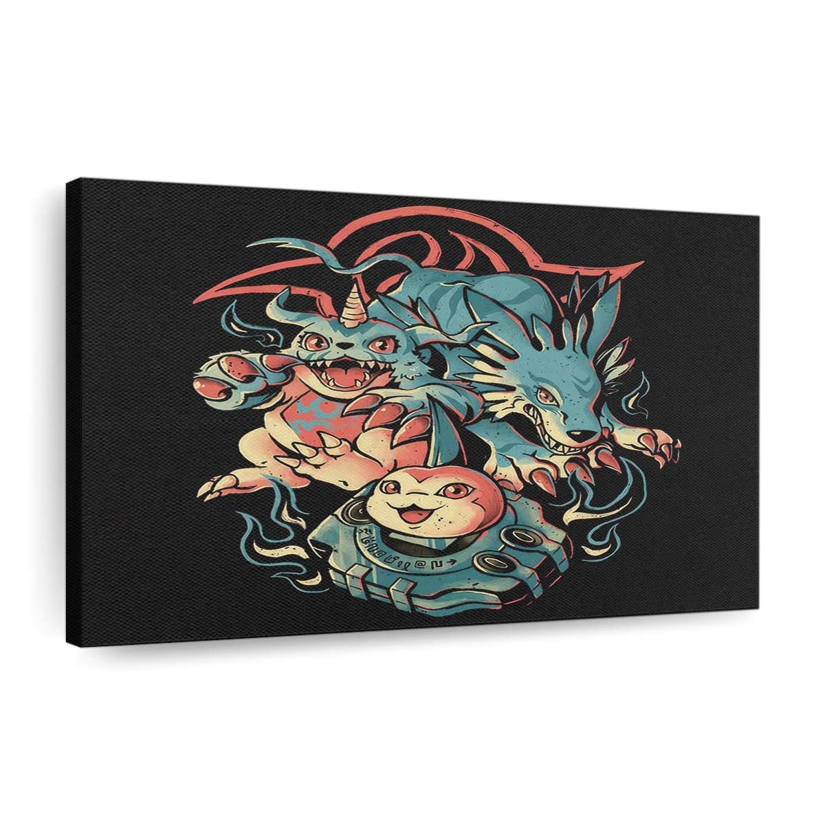 Digitaler Wolf Evolution Leinwandbilder - Wanddeko digital wolf evolution standard v2