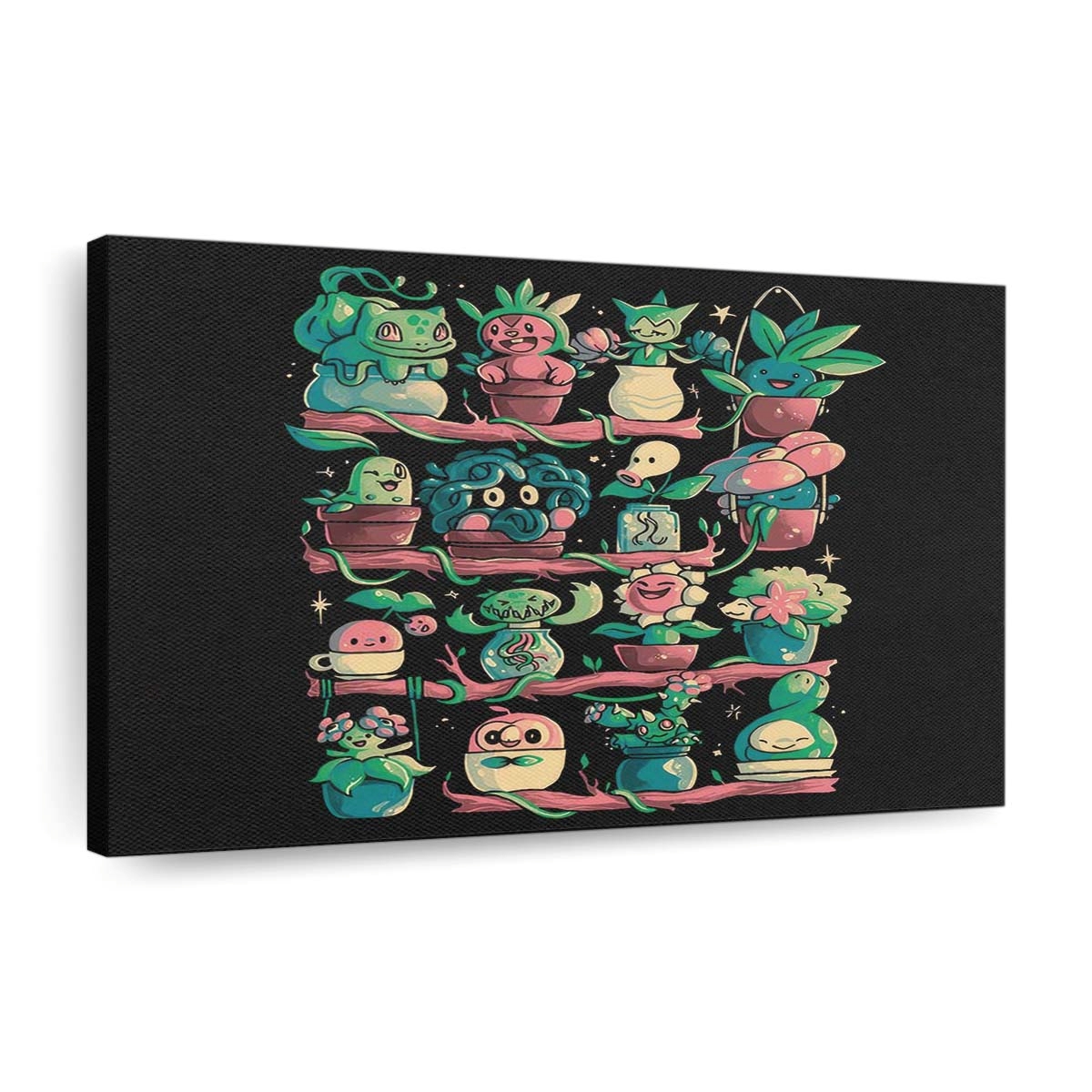 Gras Regal Leinwandbilder - Wanddeko grass shelf standard v2