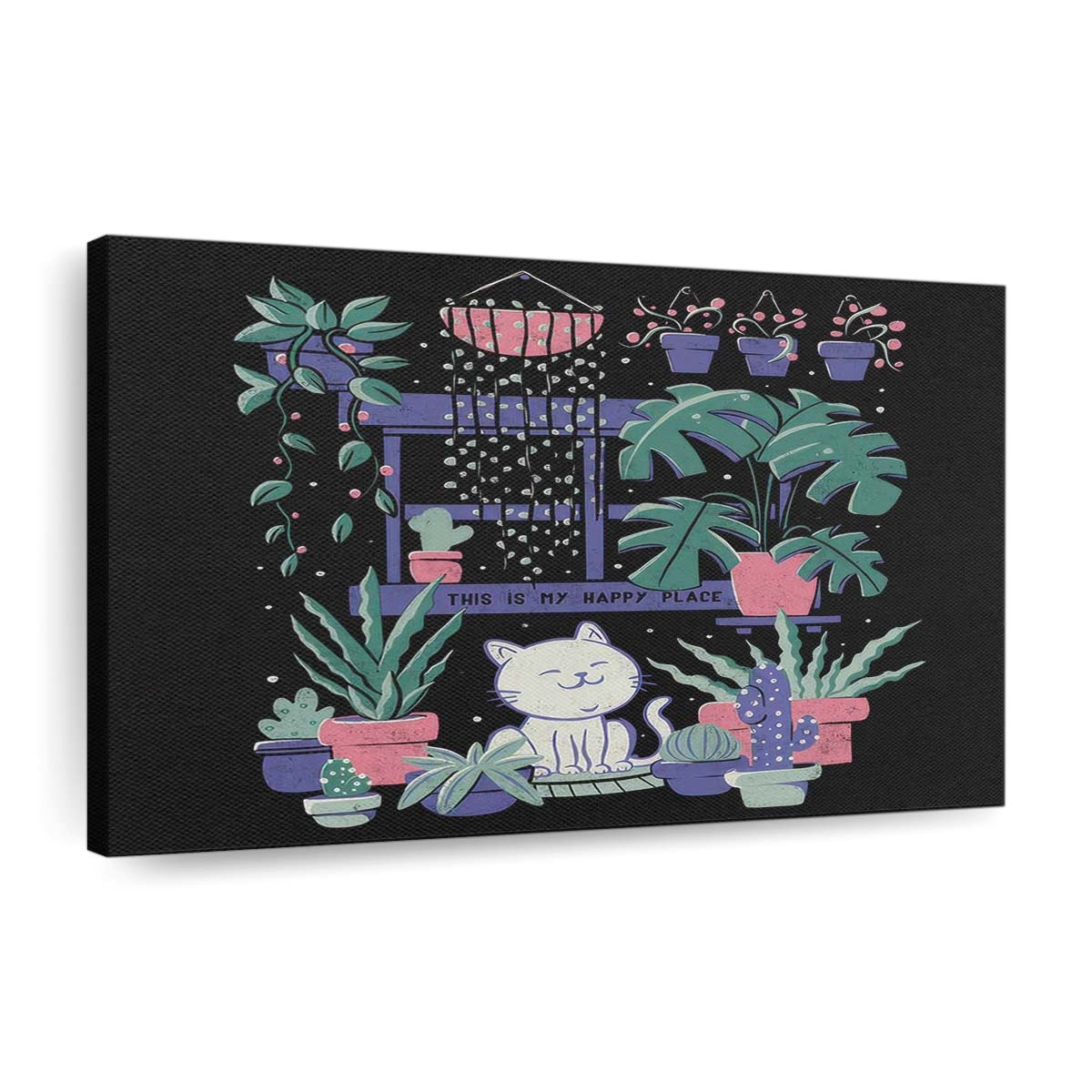 Glücklicher Ort Leinwandbilder - Wanddeko happy place standard v2