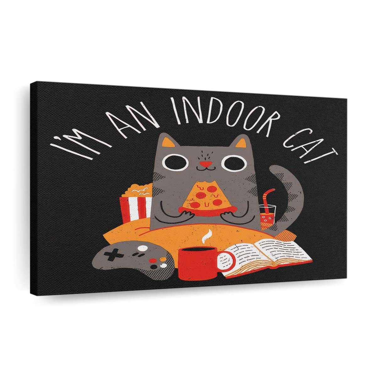 Innen Katze Leinwandbilder - Wanddeko indoor cat standard v2