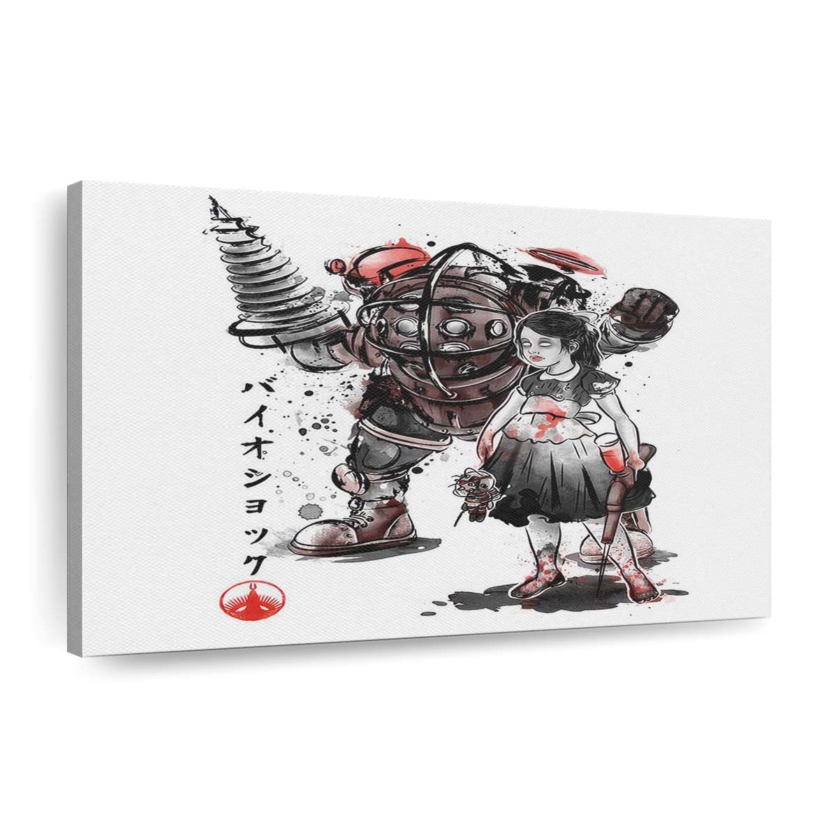 Kleine Schwester Sumi-e Leinwandbilder - Wanddeko little sister sumi e standard v2