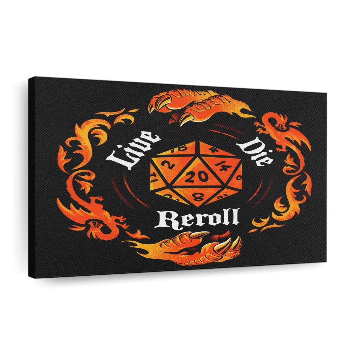 Live Die Reroll Leinwandbilder - Wanddeko live die reroll standard v2
