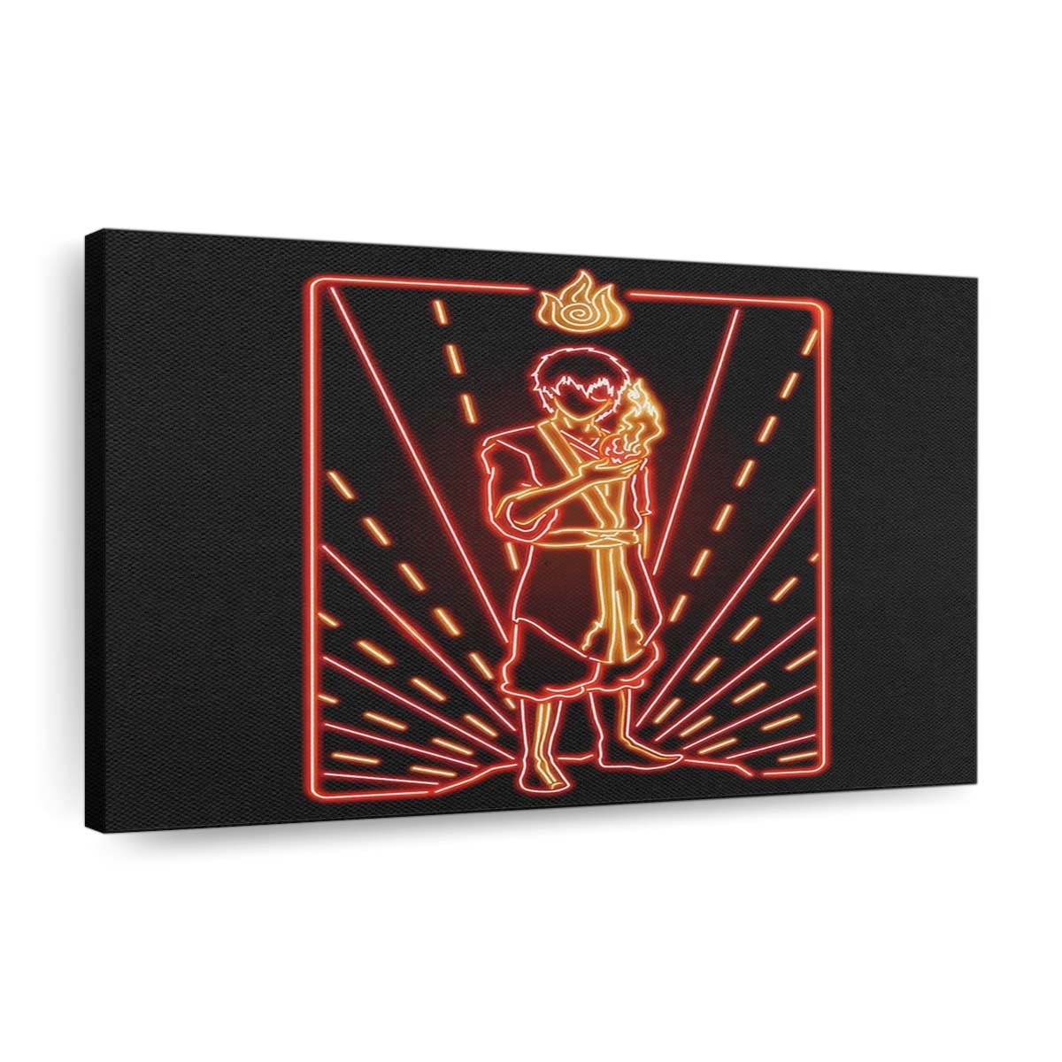 Neon Feuer Leinwandbilder - Wanddeko neon fire standard v2