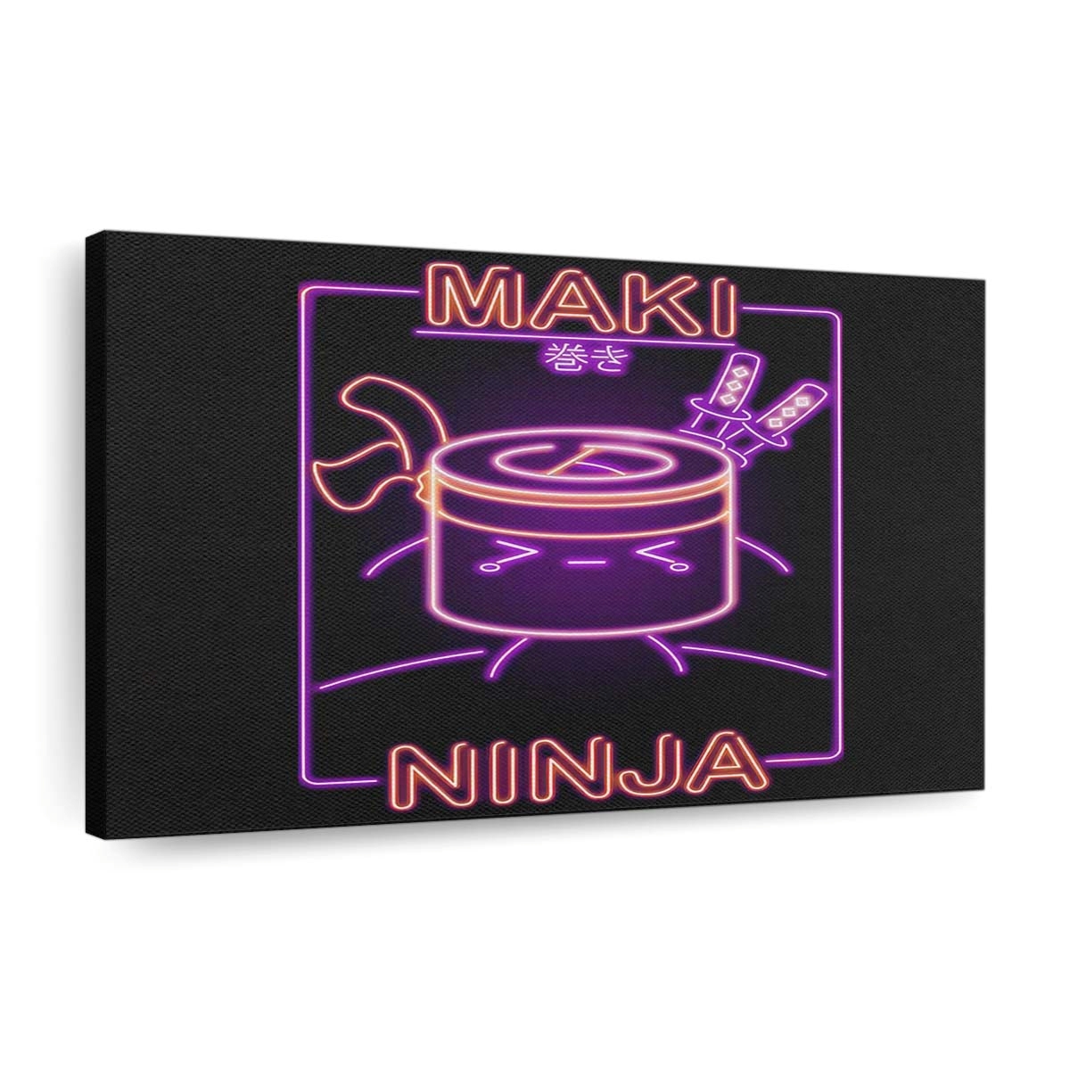 Neon Maki-ninja Leinwandbilder - Wanddeko neon maki ninja standard v2