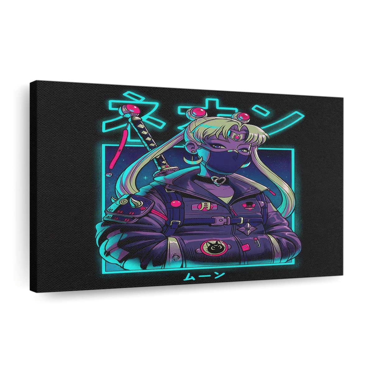 Neon Mond Leinwandbilder - Wanddeko neon moon standard v2