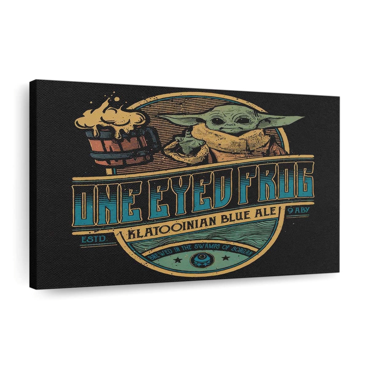 Einäugiges Frosch-Ale Leinwandbilder - Wanddeko one eyed frog ale standard v2
