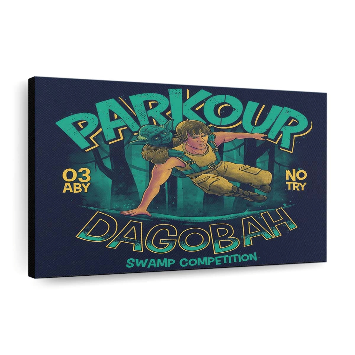 Parkour Sumpf Wettbewerb Leinwandbilder - Wanddeko parkour swamp competition standard v2