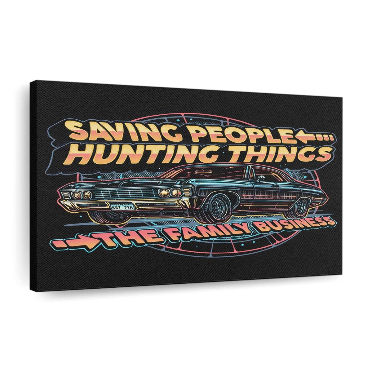 Rette Menschen, die Dinge jagen Leinwandbilder - Wanddeko saving people hunting things standard v2