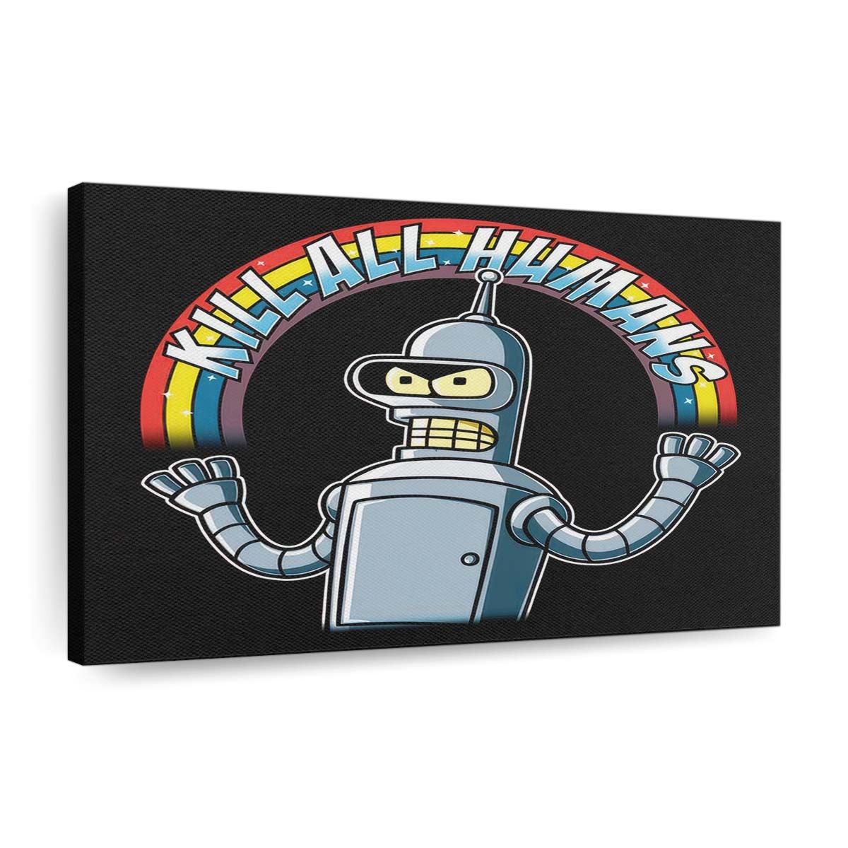 Glänzender Metall-Roboter Leinwandbilder - Wanddeko shiny metal robot standard v2