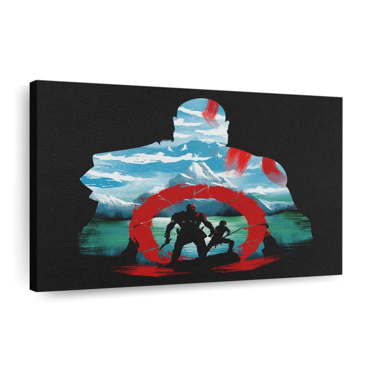 Silhouette eines Gottes Leinwandbilder - Wanddeko silhouette of a god standard v2