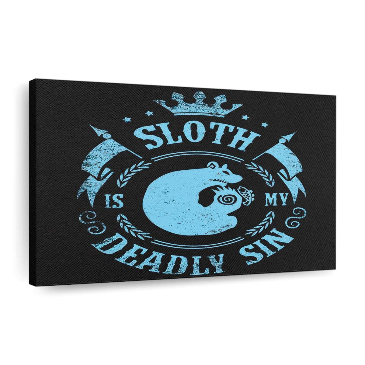 Faulheit ist meine Sünde Leinwandbilder - Wanddeko sloth is my sin standard v2