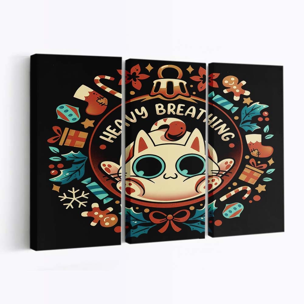 Katzensichere Weihnachten Leinwandbilder - Wanddeko cat proof christmas standard v2