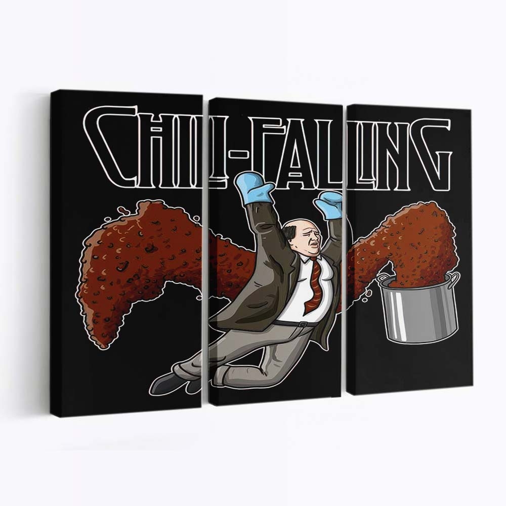 Fallendes Chili Leinwandbilder - Wanddeko chili falling standard v2