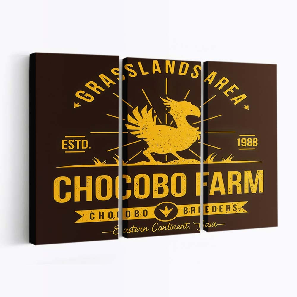Chocobo-Farm Leinwandbilder - Wanddeko chocobo farm standard v2