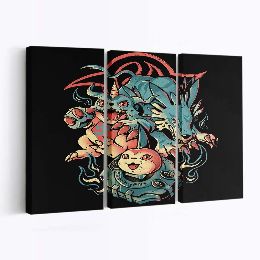 Digitaler Wolf Evolution Leinwandbilder - Wanddeko digital wolf evolution standard v2