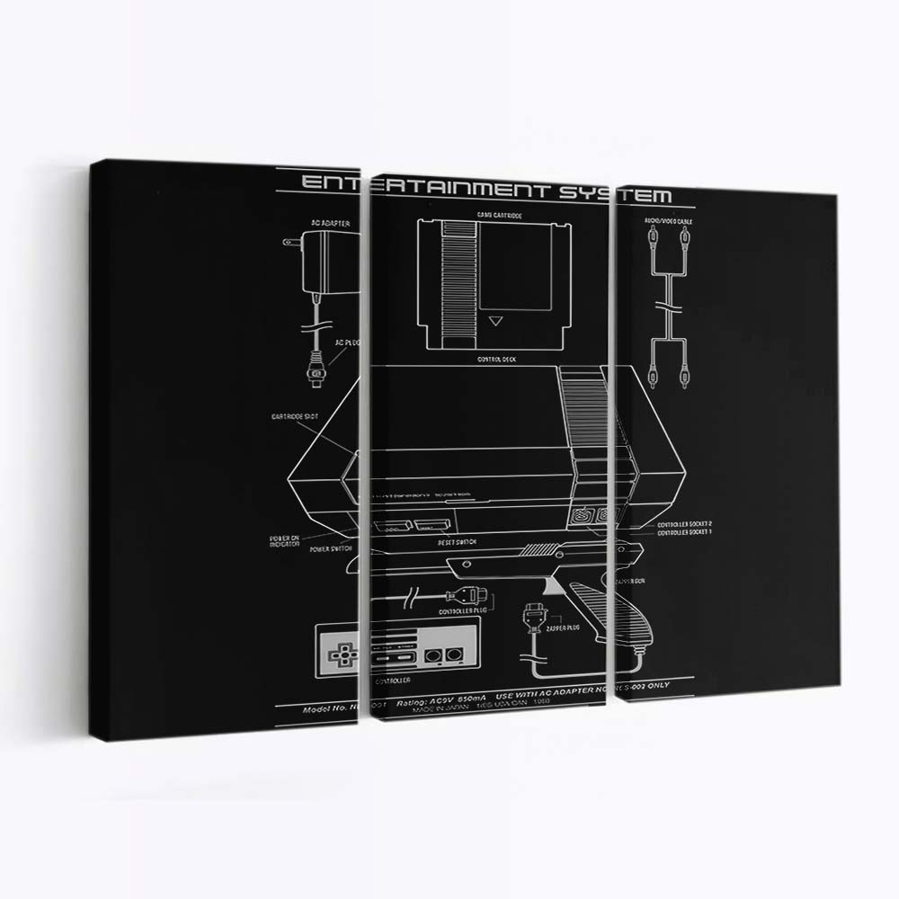 Unterhaltungssystem Leinwandbilder - Wanddeko entertainment system standard v2