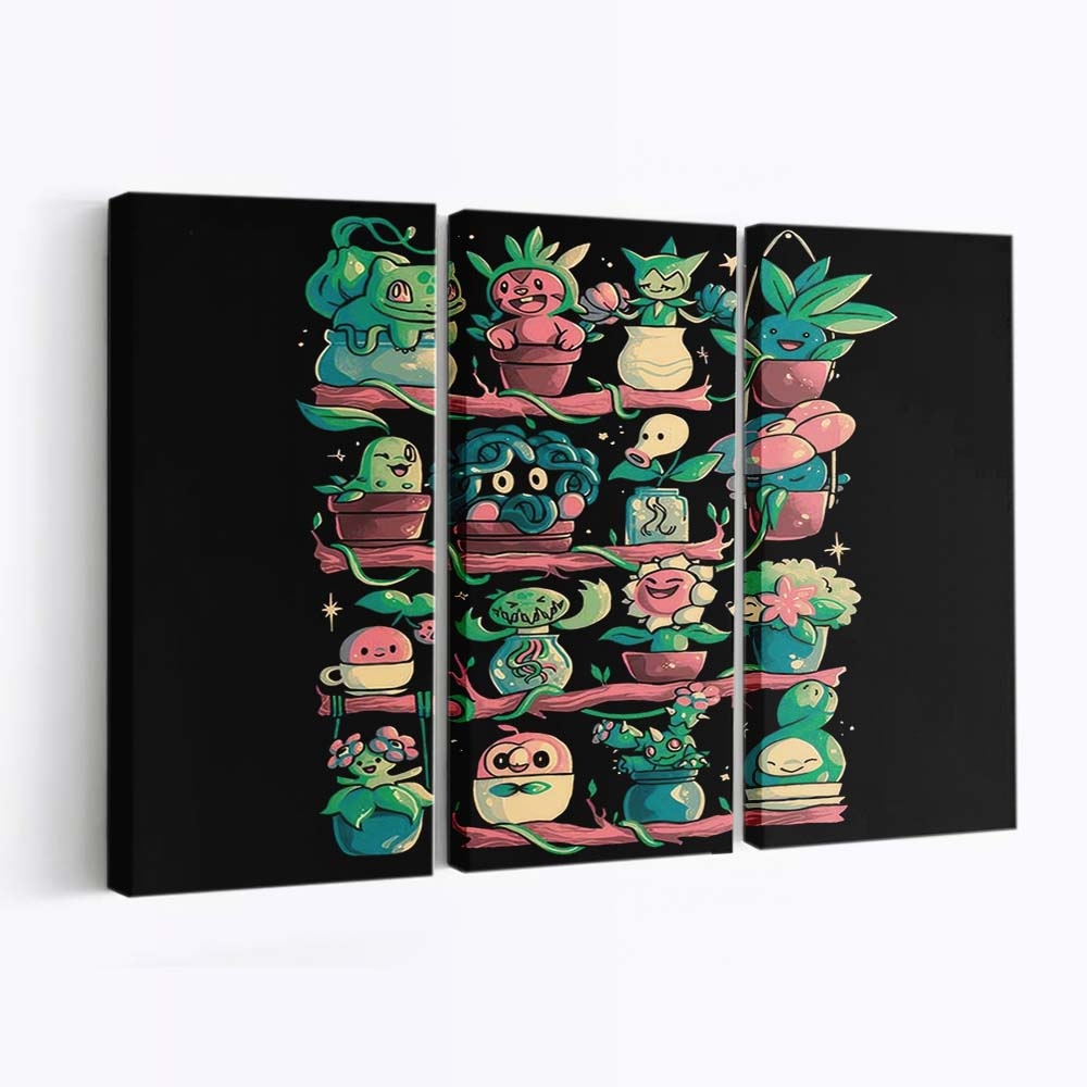 Gras Regal Leinwandbilder - Wanddeko grass shelf standard v2