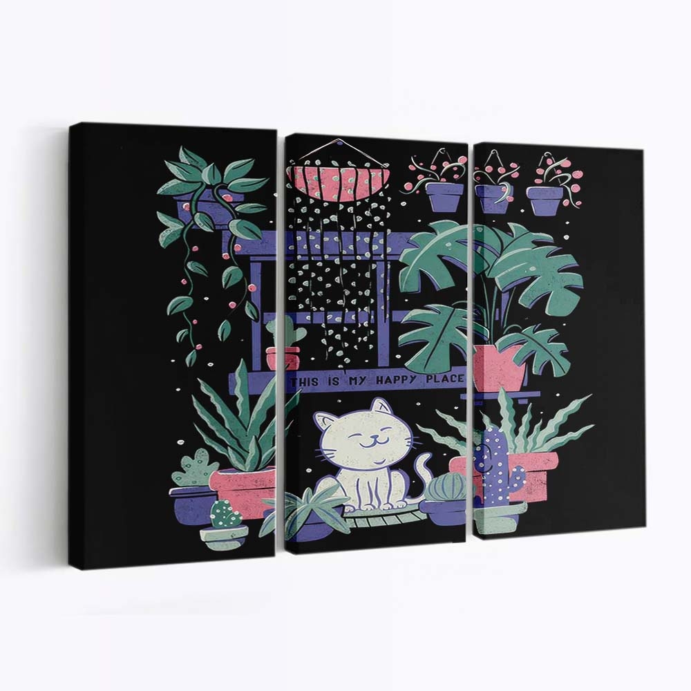 Glücklicher Ort Leinwandbilder - Wanddeko happy place standard v2