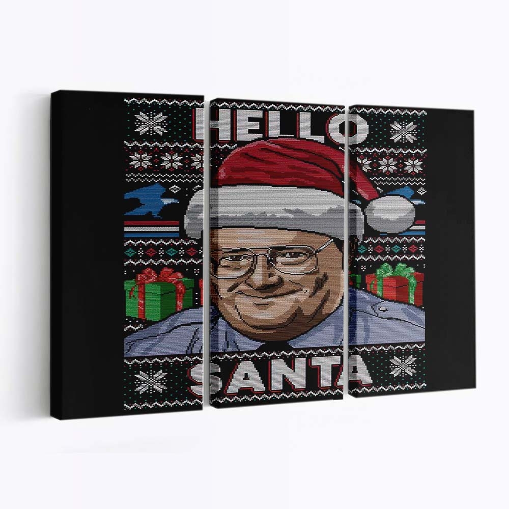 Hallo Weihnachtsmann-Pullover Leinwandbilder - Wanddeko hello santa sweater standard v2