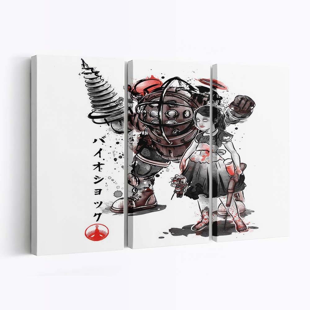 Kleine Schwester Sumi-e Leinwandbilder - Wanddeko little sister sumi e standard v2