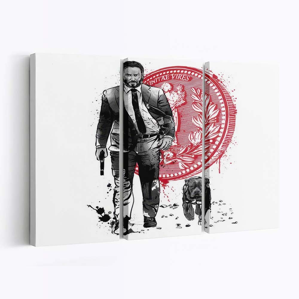 Lone Hitman und Würfel Leinwandbilder - Wanddeko lone hitman and cub standard v2