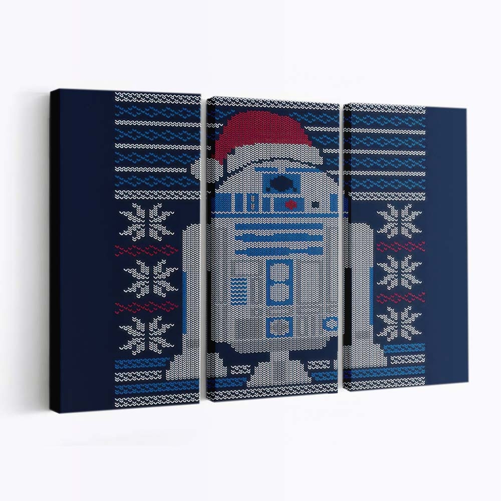 Fröhliche Droiden-Weihnachten Leinwandbilder - Wanddeko merry droidmas standard v2