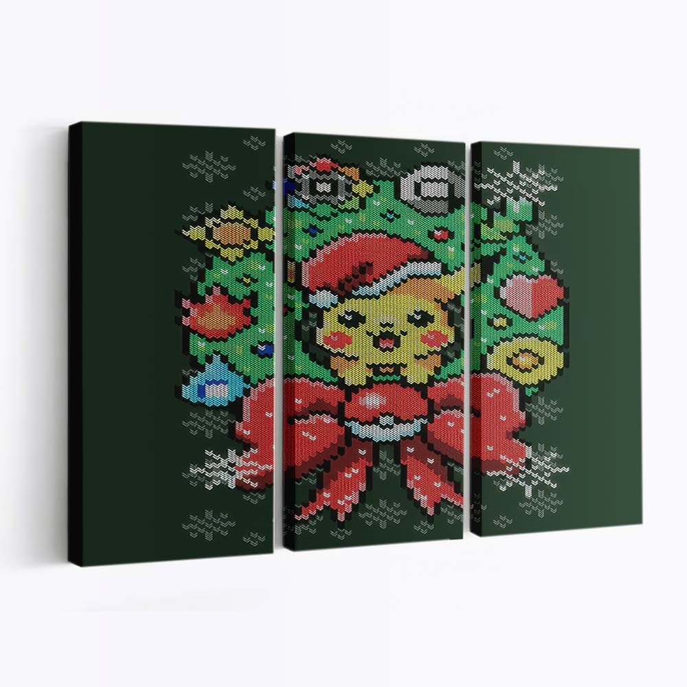 Fröhliche Pika-Weihnachten Leinwandbilder - Wanddeko merry pika christmas standard v2