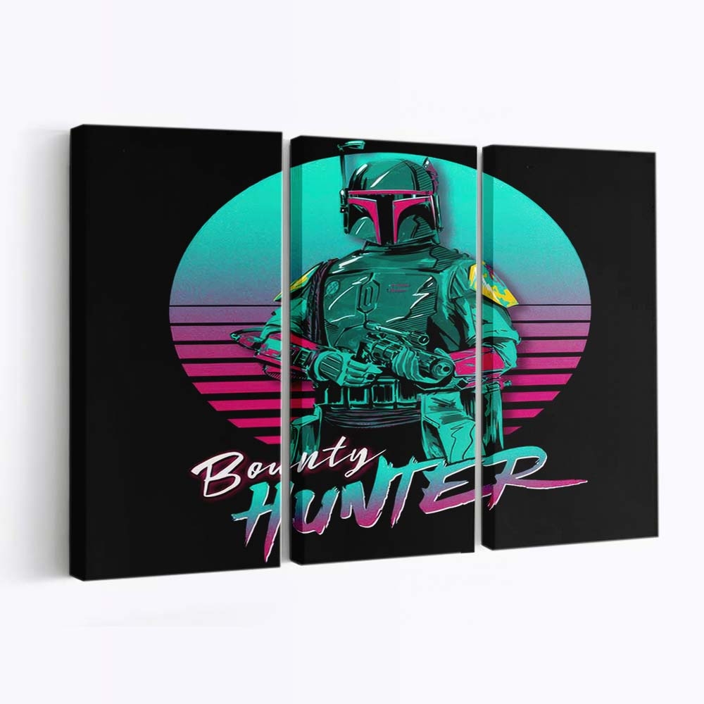 Neon Kopfgeldjäger Leinwandbilder - Wanddeko neon bounty hunter standard v2