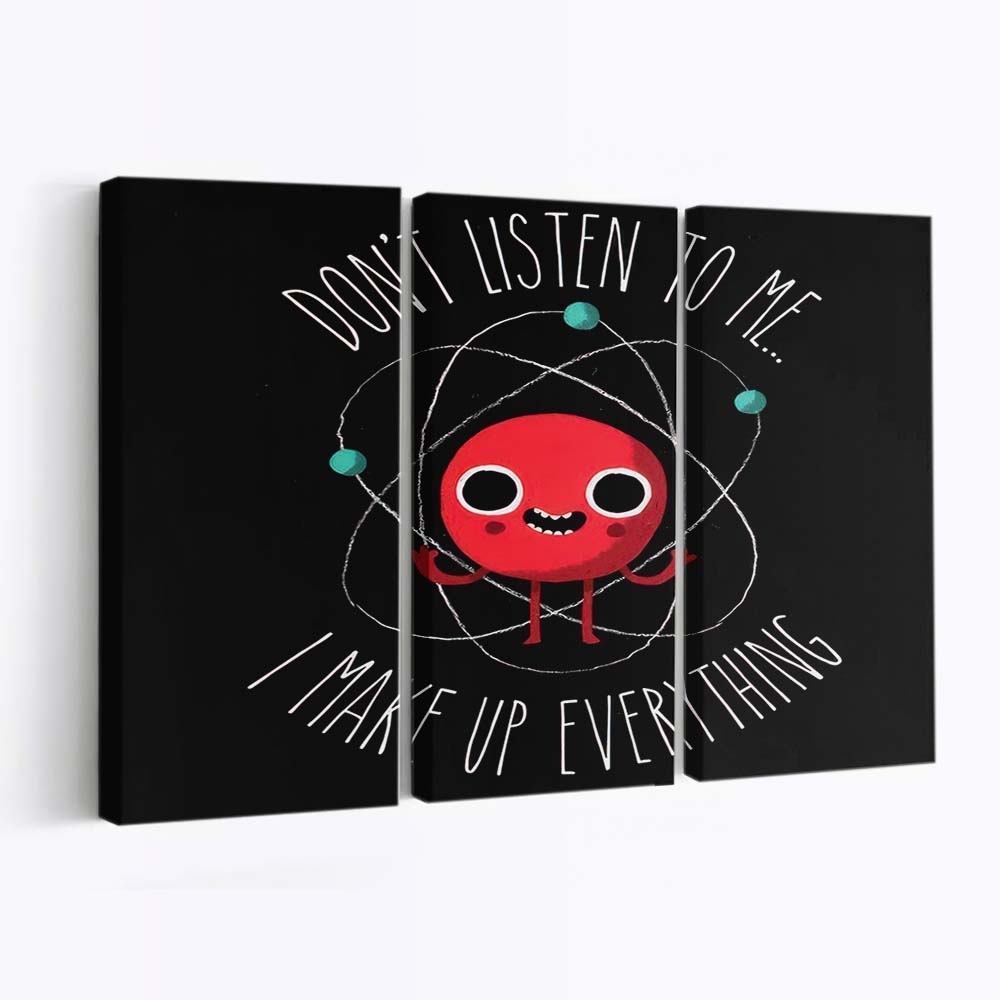 Traue niemals einem Atom Leinwandbilder - Wanddeko never trust an atom standard v2