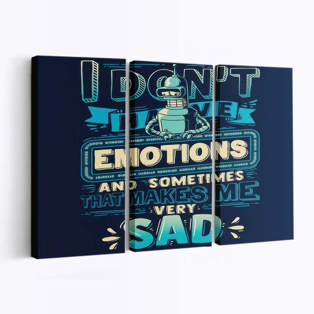 Keine Emotionen Leinwandbilder - Wanddeko no emotions standard v2