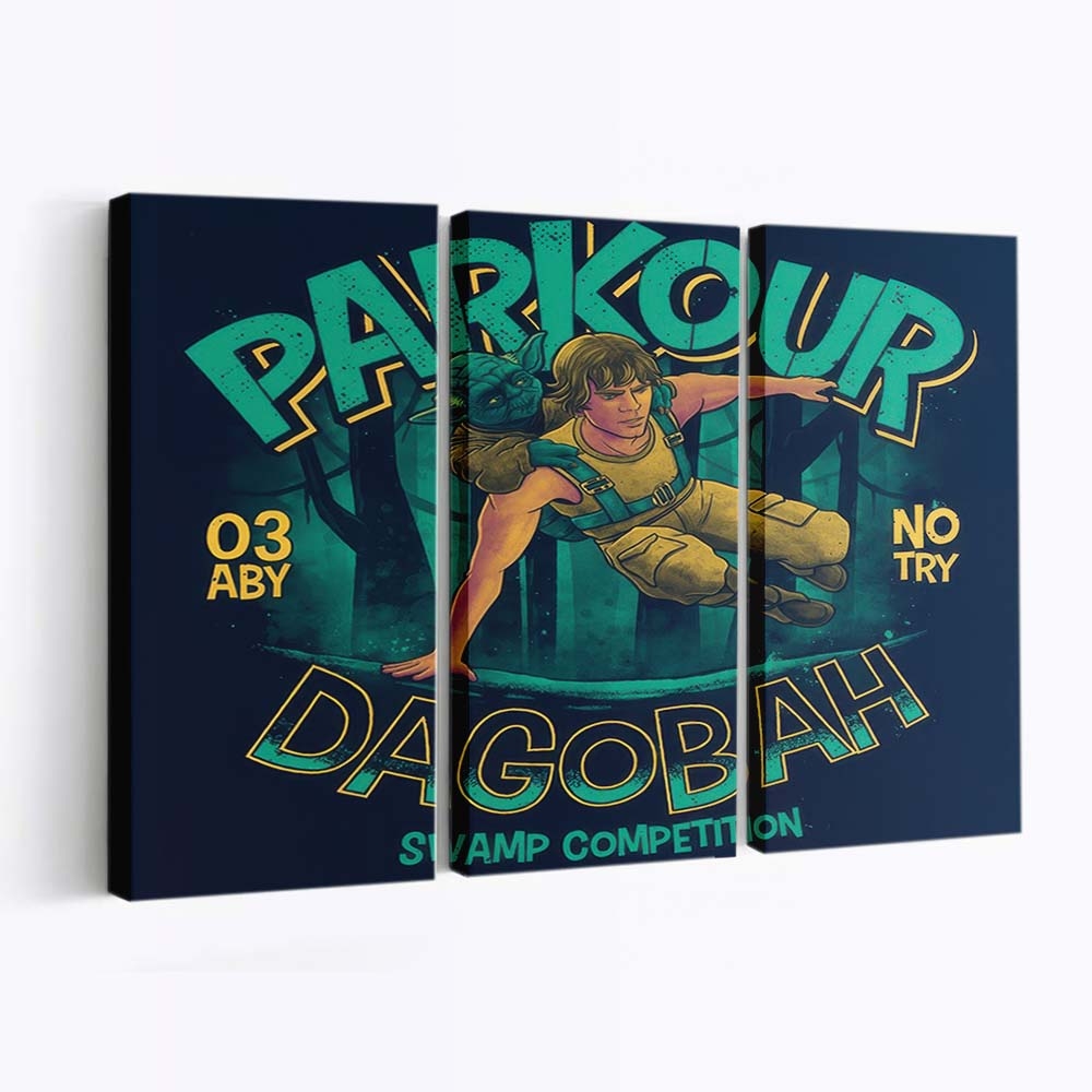 Parkour Sumpf Wettbewerb Leinwandbilder - Wanddeko parkour swamp competition standard v2