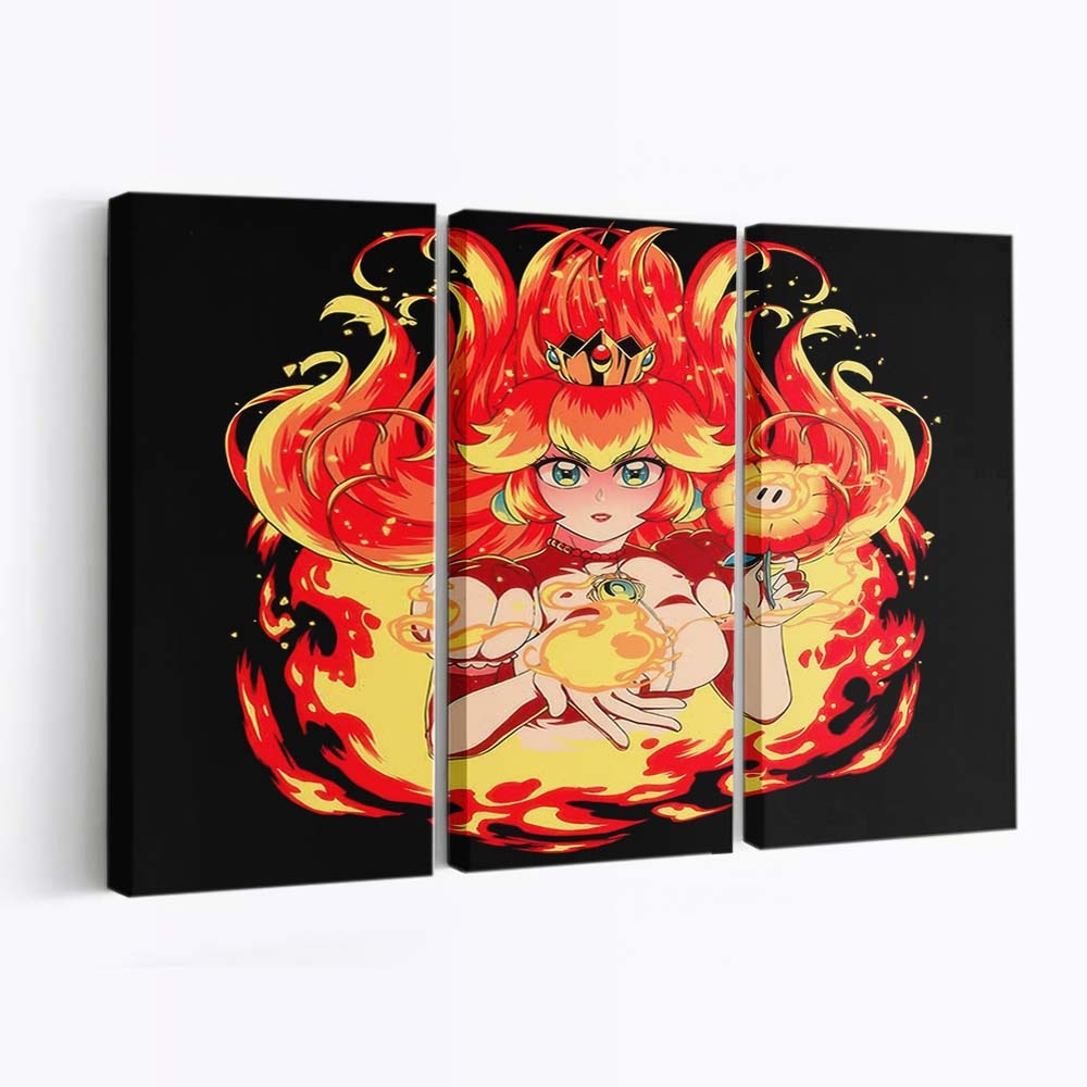 Pfirsich Feuer Leinwandbilder - Wanddeko peach fire standard v2