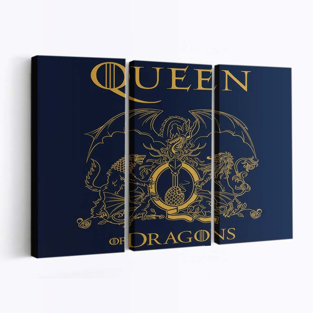 Königin der Drachen Leinwandbilder - Wanddeko queen of dragons standard v2