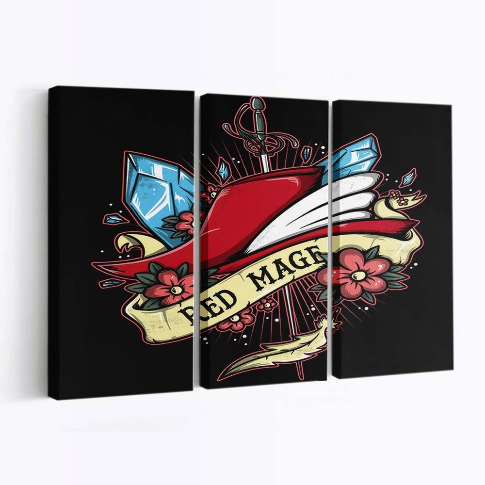 Rote Magische Künste Leinwandbilder - Wanddeko red magical arts standard v2