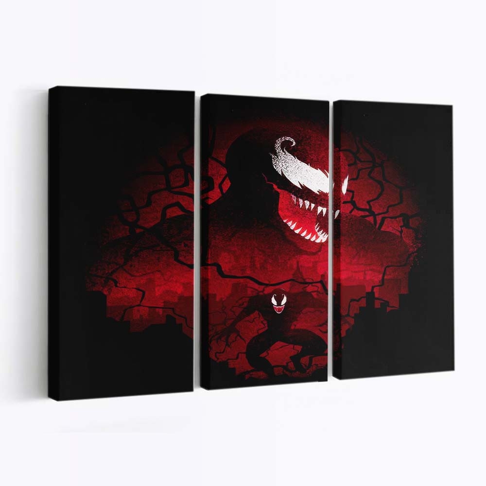 Roter Symbiont Leinwandbilder - Wanddeko red symbiote standard v2