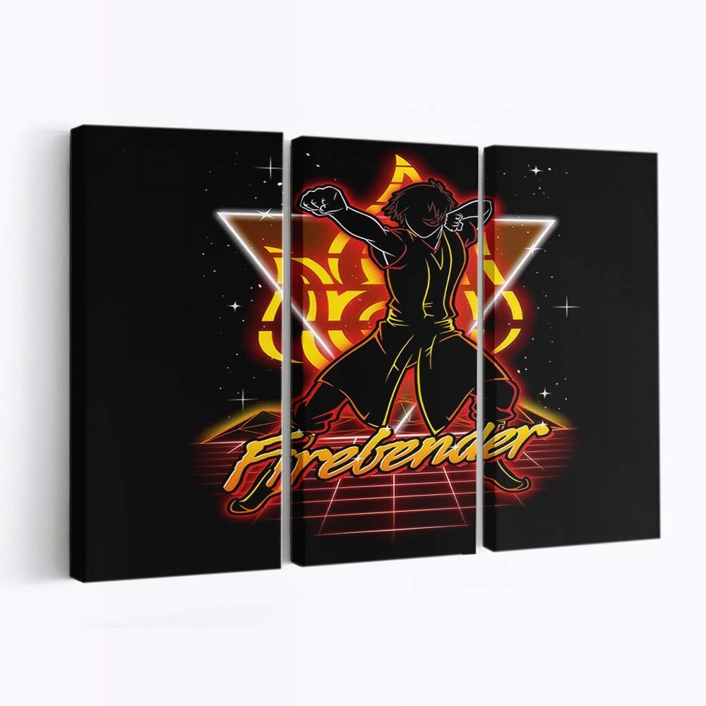 Retro Feuerbändiger Leinwandbilder - Wanddeko retro firebender standard v2