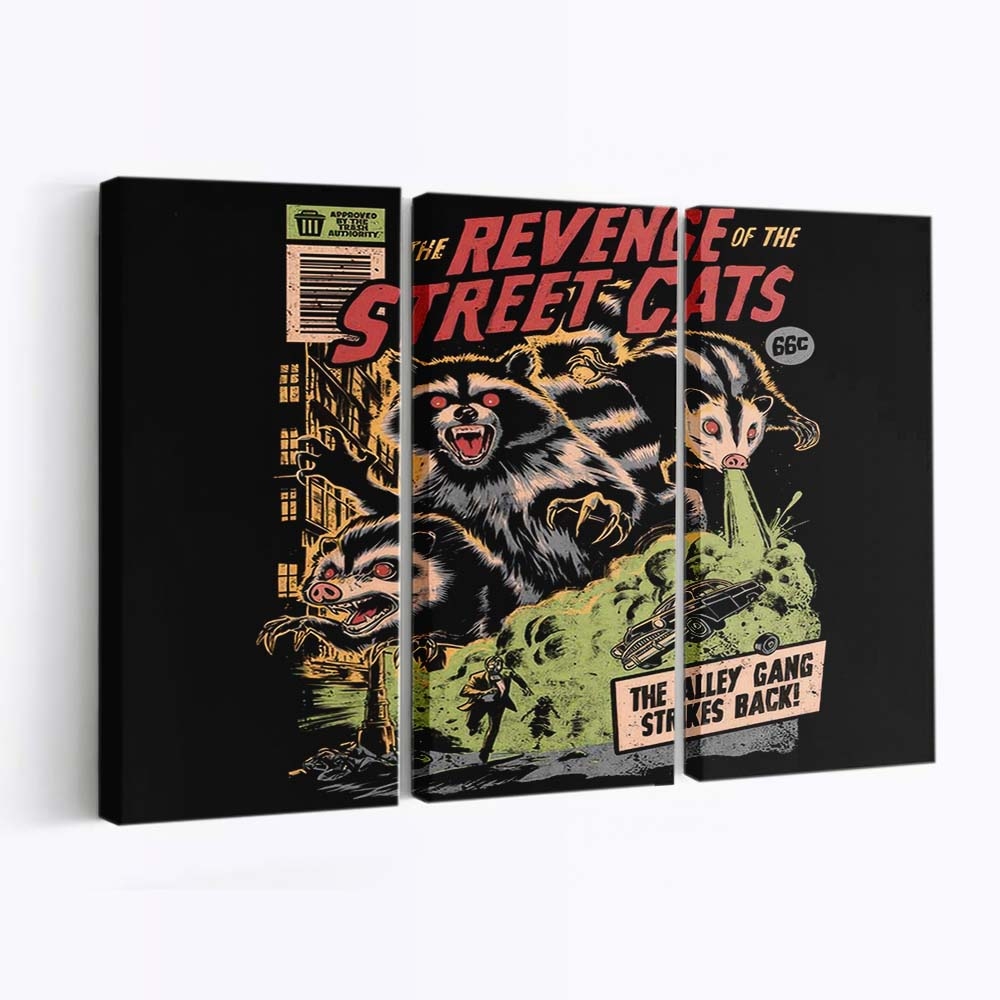 Die Rache der Straßenkatzen Leinwandbilder - Wanddeko revenge of the street cats standard v2