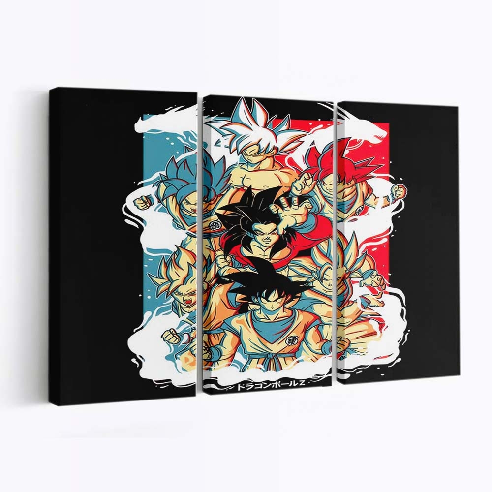Saiyanische Verwandlung Leinwandbilder - Wanddeko saiyan transformation standard v2