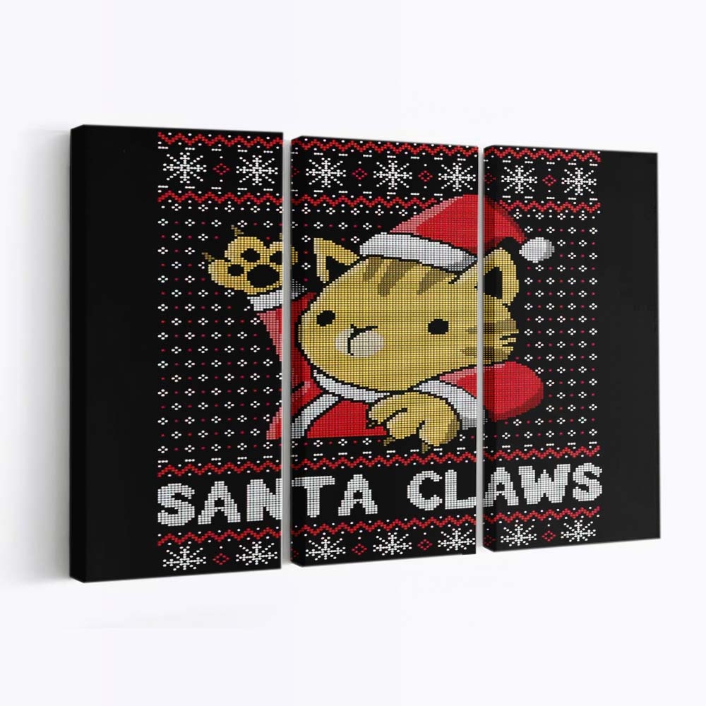 Weihnachtsmann Krallen Leinwandbilder - Wanddeko santa claws standard v2
