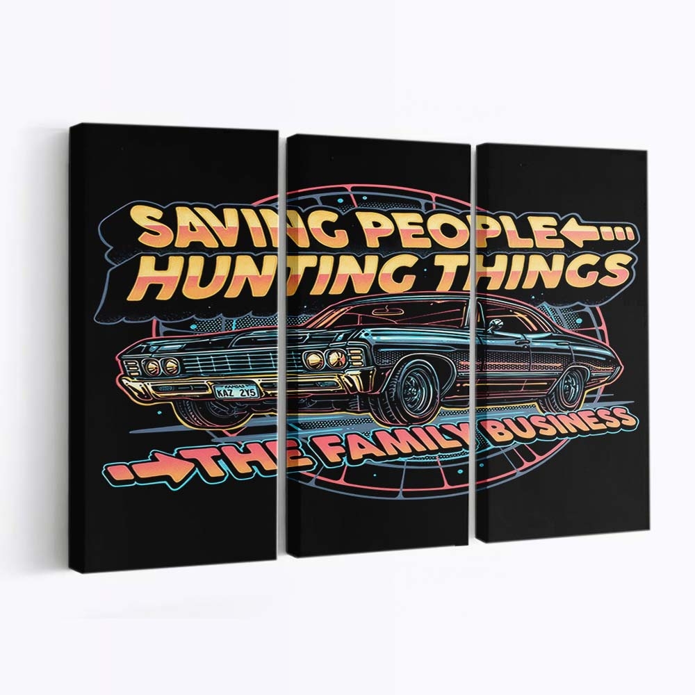 Rette Menschen, die Dinge jagen Leinwandbilder - Wanddeko saving people hunting things standard v2