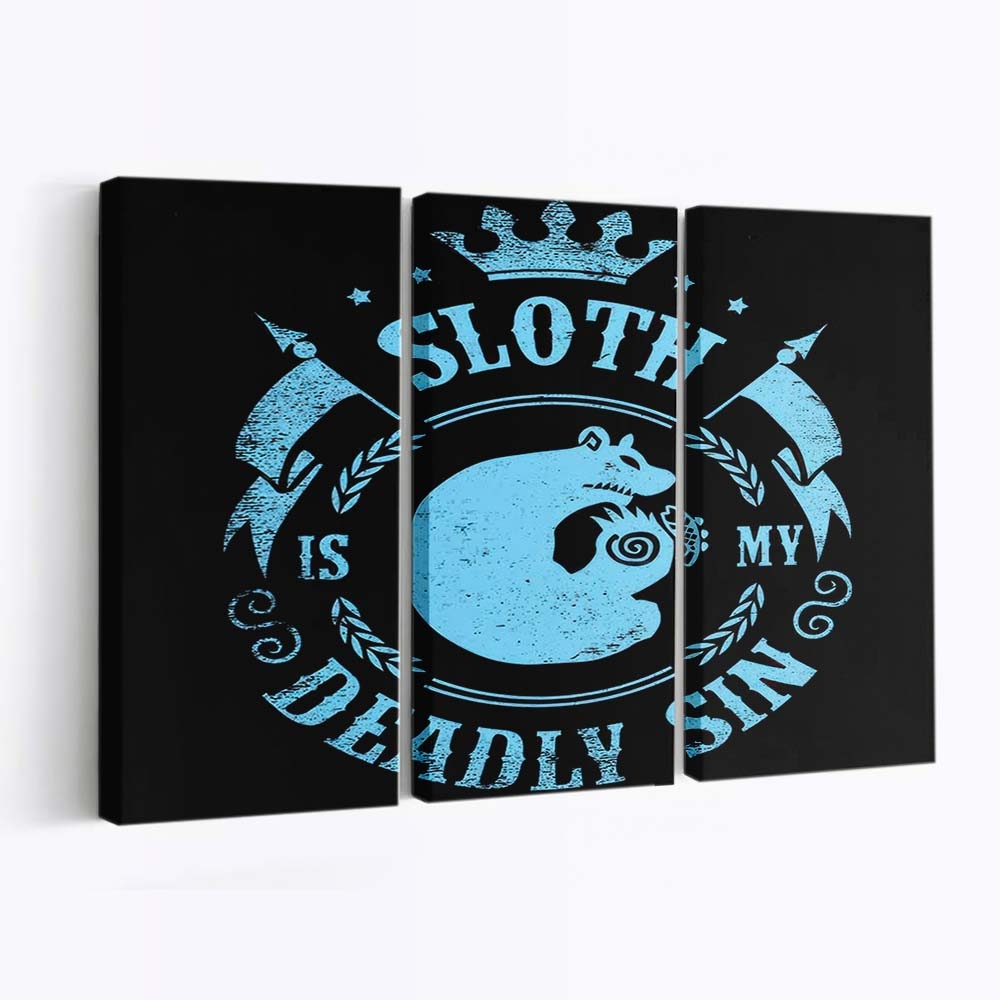 Faulheit ist meine Sünde Leinwandbilder - Wanddeko sloth is my sin standard v2